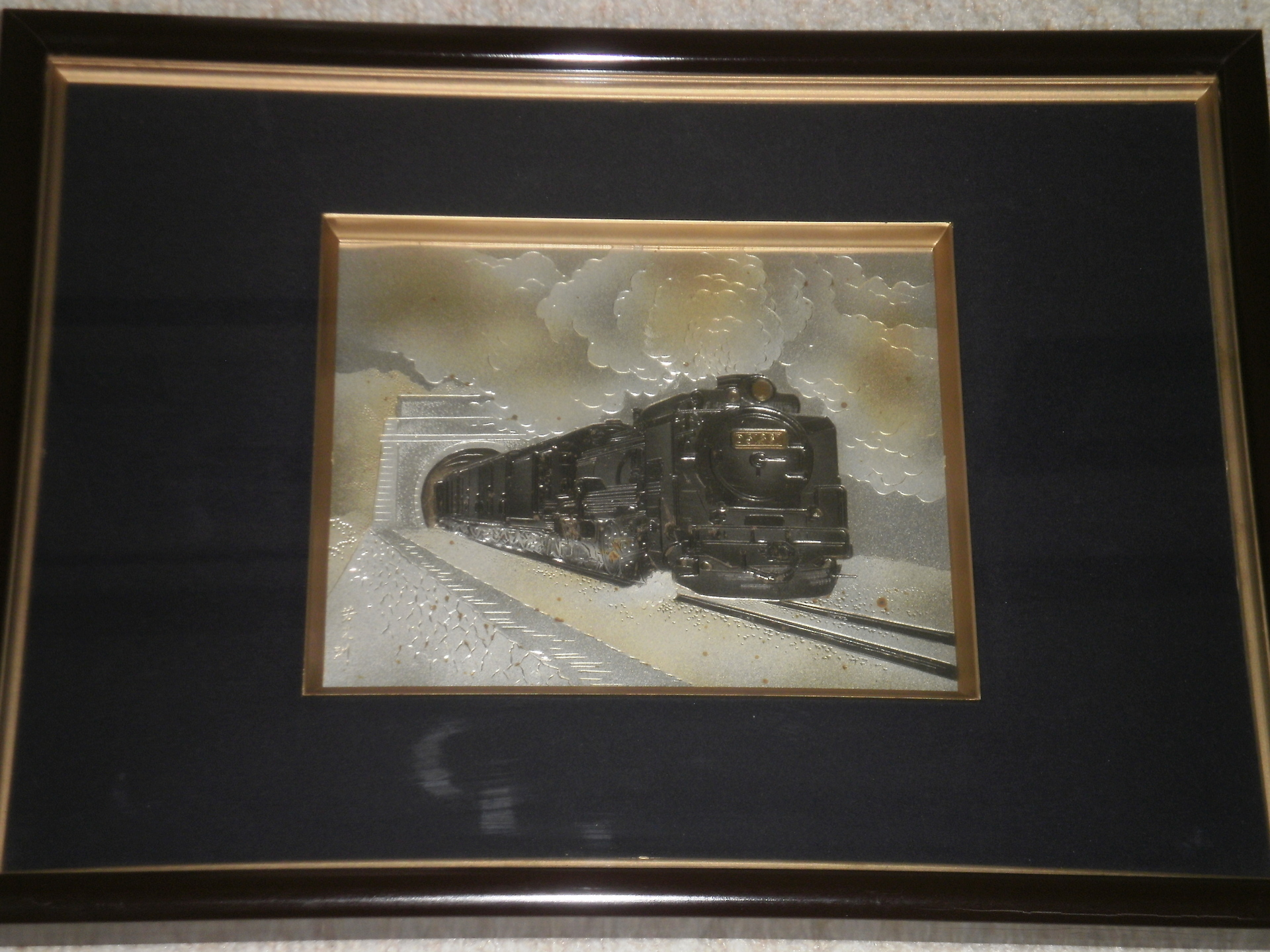 マイコレクション772〈彫金絵画額装〉D51形蒸気機関車